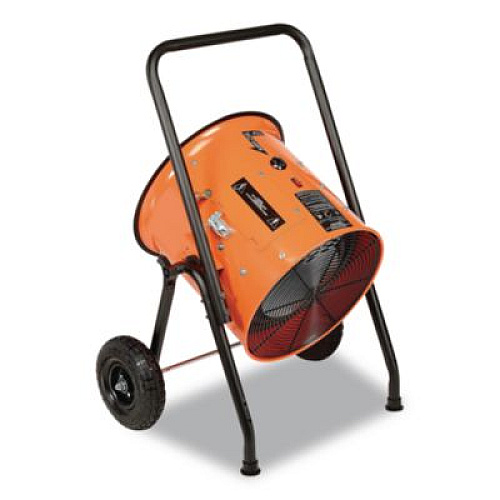 Global Industrial Portable Salamander Heater with Adjustable Thermostat, 208 V, 15,000 W, 21.59 x 28 x 38.5, Orange (653673)