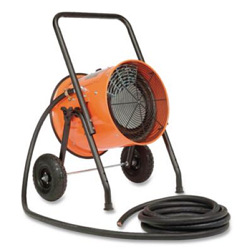 Global Industrial Portable Salamander Heater with Adjustable Thermostat, 208 V, 15,000 W, 21.59 x 28 x 38.5, Orange (653673)
