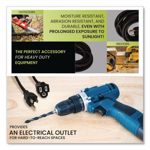 GoGreen Power 16 AWG Outdoor Extension Cord, 50 ft, 13 A,  Black (GG13750BK)