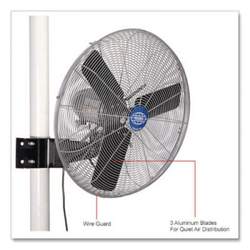 Global Industrial Deluxe Oscillating Fan, Pole or Column Mount, 24", 4,660 CFM, 1/2 hp (293157)