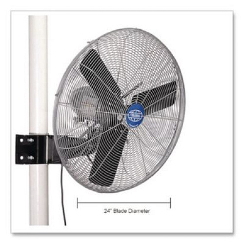 Global Industrial Deluxe Oscillating Fan, Pole or Column Mount, 24", 4,660 CFM, 1/2 hp (293157)
