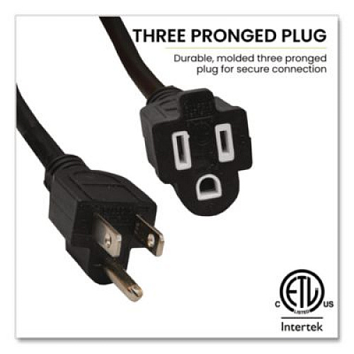 GoGreen Power 14 AWG Outdoor Extension Cord, 25 ft, 15 A, Black (GG13825BK)