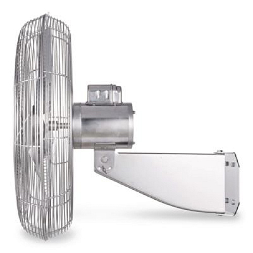 Global Industrial Washdown Wall Mount Fan, 24", 1 Speed, Silver (293018)
