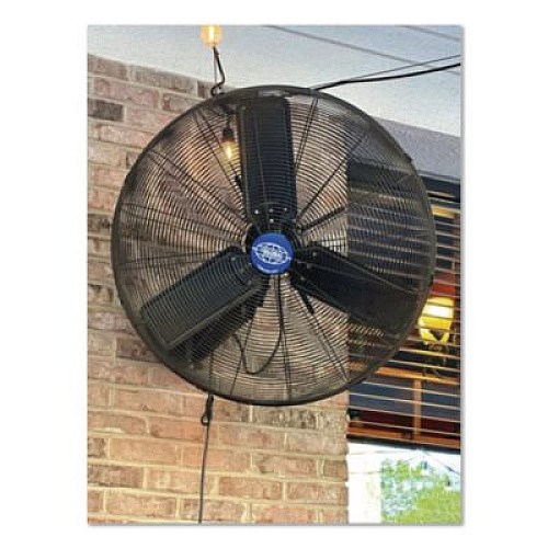 Global Industrial Oscillating Wall Mount Fan, 24", 3 Speeds, Black (607050)