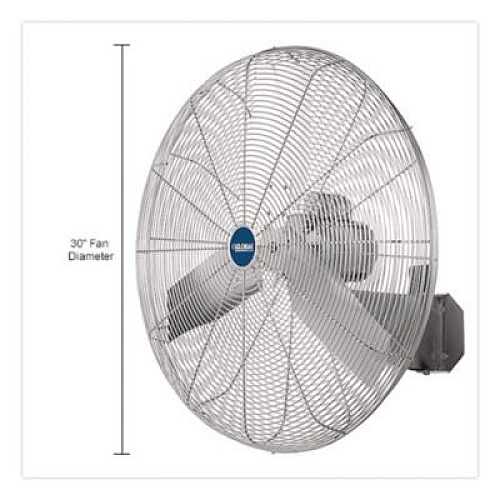 Global Industrial Washdown Wall Mount Fan, 30", 1 Speed, Silver (293019)