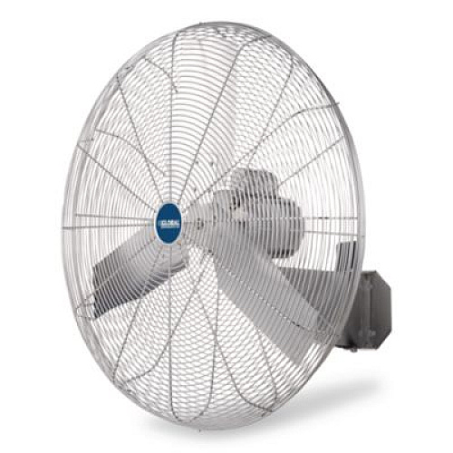 Global Industrial Washdown Wall Mount Fan, 30", 1 Speed, Silver (293019)