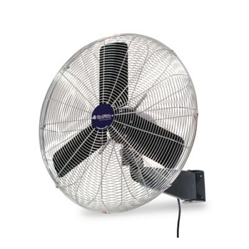 Global Industrial Oscillating Wall Mount Fan, 24", 3 Speeds, Black (607050)