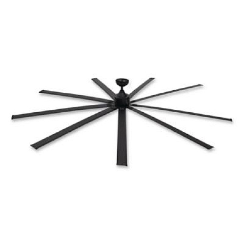 Global Industrial Industrial Ceiling Fan, 96", 6 Speeds, 10,500 CFM, Black (293048)