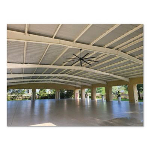 Global Industrial Industrial Ceiling Fan, 96", 6 Speeds, 10,500 CFM, Black (293048)
