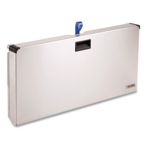 Global Industrial Stainless Steel Baby Changing Station, 34.6 x 17.37, Silver (641448)