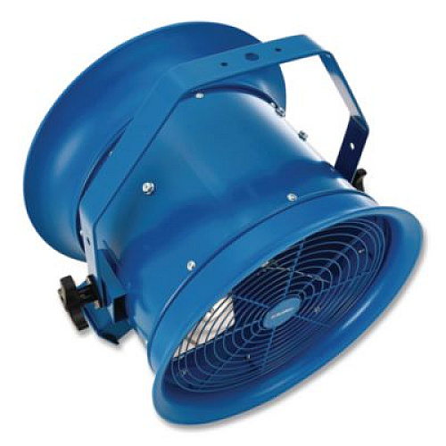 Global Industrial High Velocity Drum Fan with Yoke Mount, 14", 1 Speed, Blue (293092)