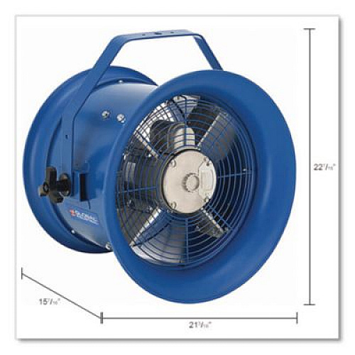 Global Industrial High Velocity Drum Fan with Yoke Mount, 14", 1 Speed, Blue (293092)