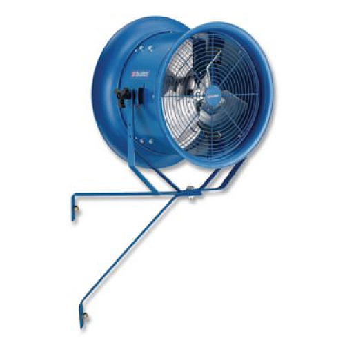 Global Industrial High Velocity Drum Fan with Yoke Mount, 18", 1 Speed, Blue (293093)