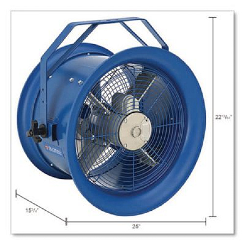 Global Industrial High Velocity Drum Fan with Yoke Mount, 18", 1 Speed, Blue (293093)