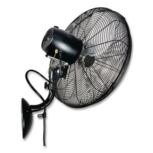 Global Industrial Industrial Wall Mounted Oscillating Fan, 18", 3 Speeds, Black (293129)
