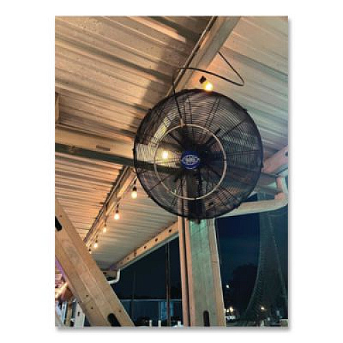 Global Industrial Industrial Wall Mounted Oscillating Fan, 18", 3 Speeds, Black (293129)