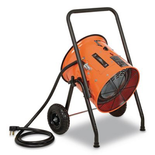 Global Industrial Portable Salamander Heater with Adjustable Thermostat, 10,000 W, 21.59 x 28 x 38.5, Orange (653558)