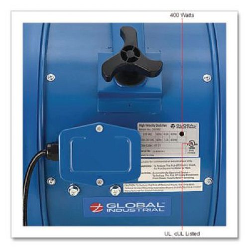 Global Industrial High Velocity Fan, Wall and Column Mount, 14", 1 Speed, Blue (293146)
