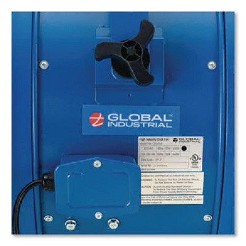 Global Industrial High Velocity Fan, Wall and Column Mount, 22", 1 Speed, Blue (293148)
