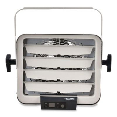 Global Industrial Unit Heater Horizontal Downflow with Remote, 7,500 W, 14.68 x 15 x 12.5, White (246726)