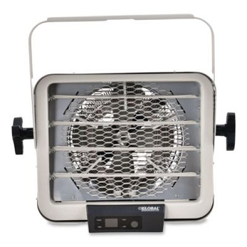 Global Industrial Unit Heater Horizontal Downflow with Remote, 7,500 W, 14.68 x 15 x 12.5, White (246726)