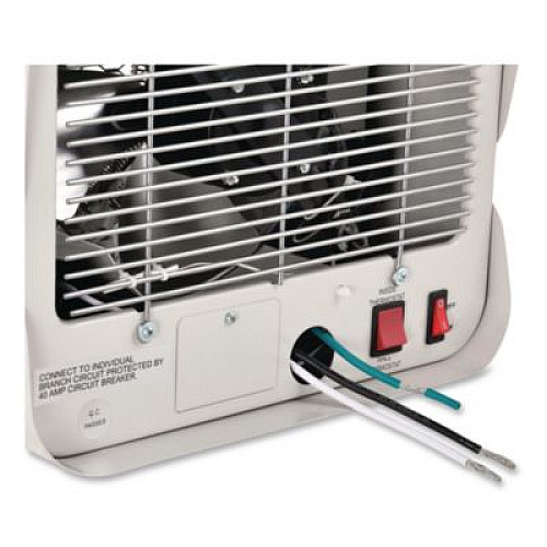 Global Industrial Unit Heater Horizontal Downflow with Remote, 7,500 W, 14.68 x 15 x 12.5, White (246726)