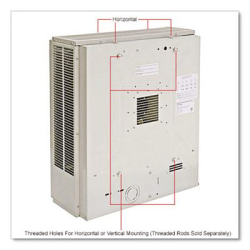 Global Industrial Unit Heater Horizontal or Vertical Downflow, Multi-Watt, 10,000 W, 19 x 8.5 x 21.44, White (246133)