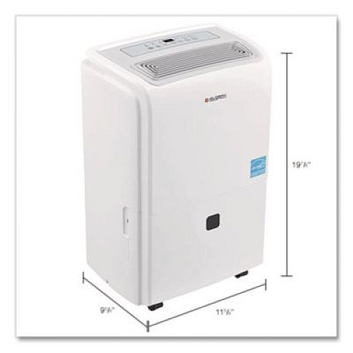 Global Industrial Portable Dehumidifier with Pump and Wi-Fi, 9.62 x 11.62 x 19.87, White (246733)
