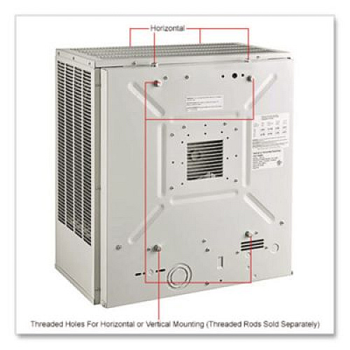 Global Industrial Unit Heater, Horizontal or Vertical Downflow, 15,000 W, 19 x 13.75 x 21.44, White (246134)
