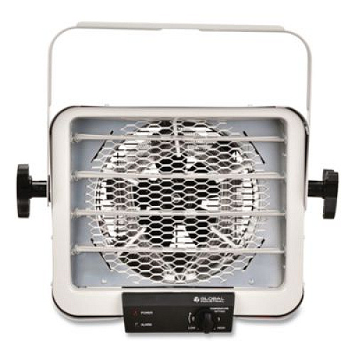 Global Industrial Portable Heater with Built-In Thermostat, 5,000 W, 14.12 x 17.5 x 19.62, White (246737)