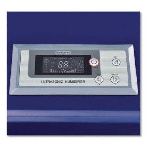 Global Industrial Ultrasonic Humidifier, 38 pt Tank Capacity, 150 pt Output, 13.75 x 23.62 x 18.25, Blue (246136)