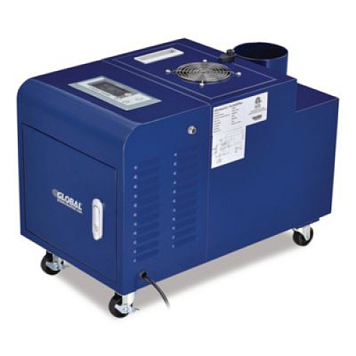 Global Industrial Ultrasonic Humidifier, 38 pt Tank Capacity, 150 pt Output, 13.75 x 23.62 x 18.25, Blue (246136)