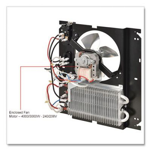 Global Industrial Fan Forced Wall Heater with Enclosed Motor, 4,000 W, 15.75 x 5 x 19.25, White (246743)