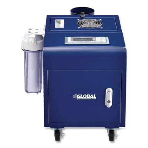 Global Industrial Ultrasonic Humidifier, 38 pt Tank Capacity, 300 pt Output, 13.75 x 23.62 x 18.25, Blue (246137)