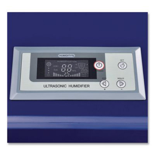 Global Industrial Ultrasonic Humidifier, 38 pt Tank Capacity, 300 pt Output, 13.75 x 23.62 x 18.25, Blue (246137)