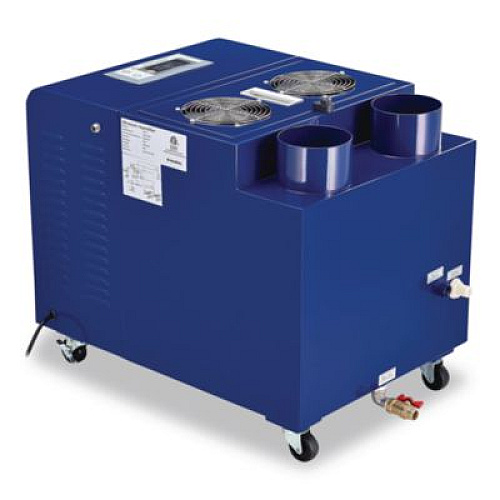 Global Industrial Ultrasonic Humidifier, Cool Mist with Dual Output, 53 pt Tank Capacity, 18.25 x 24.75 x 22.25, Blue (246138)