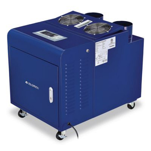 Global Industrial Ultrasonic Humidifier, Cool Mist with Dual Output, 53 pt Tank Capacity, 18.25 x 24.75 x 22.25, Blue (246138)