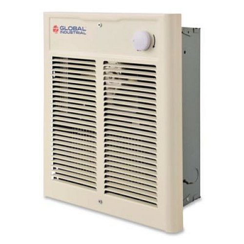 Global Industrial Fan Forced Wall Heater, Shaded Pole Motor, 2,000 W, 10.63 x 4.75 x 12.25, White (246745)
