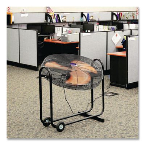 Global Industrial Portable Tilt Blower Drum Fan, 36", 2 Speeds, Black/Orange (258320)