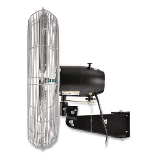 Global Industrial Deluxe Oscillating Wall Mount Fan, 24", 3 Speeds, Silver (258321)