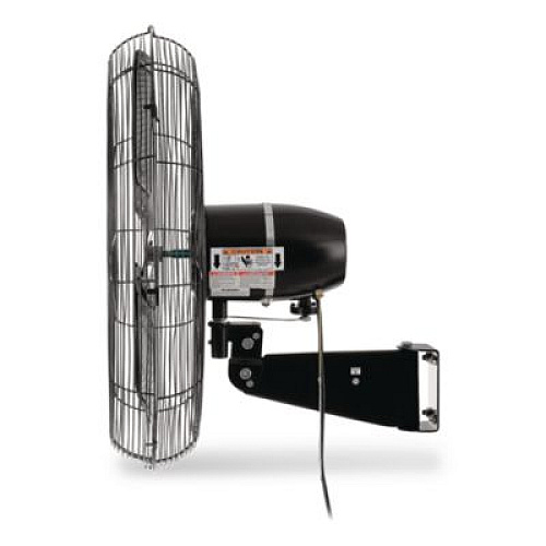 Global Industrial 2-Speed Oscillating Outdoor Rated Wall Mount Fan, 24", Black (292450)