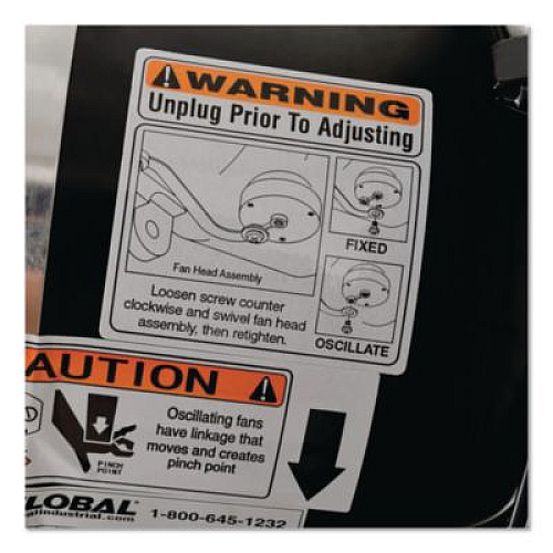 Global Industrial 2-Speed Oscillating Outdoor Rated Wall Mount Fan, 24", Black (292450)