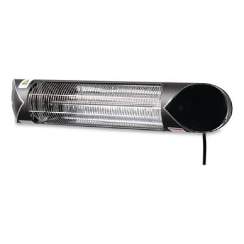 Global Industrial Infrared Patio Heater with Remote Control, 1,500 W, 35.38 x 5.13 x 3.5, Black (246718)