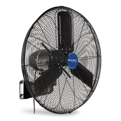Global Industrial 2-Speed Oscillating Outdoor Rated Wall Mount Fan, 24", Black (292450)
