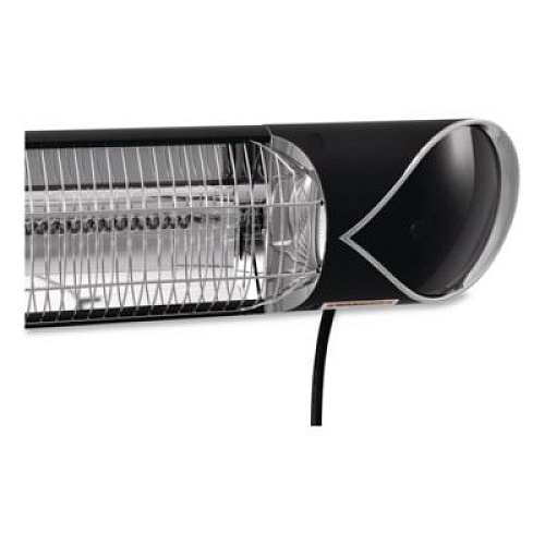 Global Industrial Infrared Patio Heater with Remote Control, 1,500 W, 35.38 x 5.13 x 3.5, Black (246718)