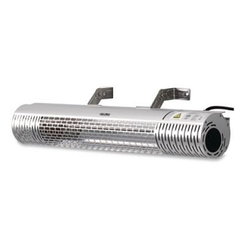 Global Industrial Infrared Patio Heater with Remote Control, 1,500 W. 30.75 x 5 x 5.38, Silver (246720)