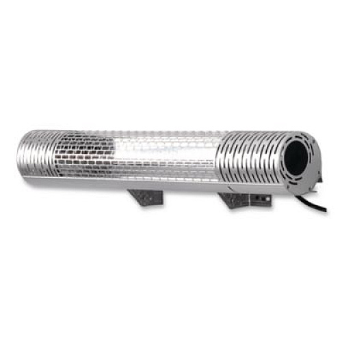 Global Industrial Infrared Patio Heater with Remote Control, 1,500 W. 30.75 x 5 x 5.38, Silver (246720)