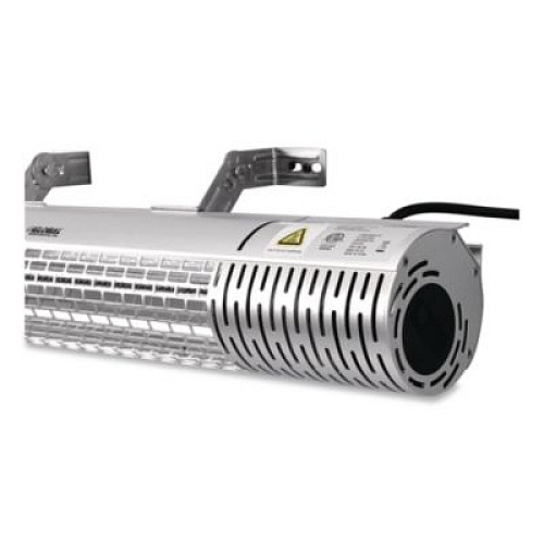 Global Industrial Infrared Patio Heater with Remote Control, 1,500 W. 30.75 x 5 x 5.38, Silver (246720)