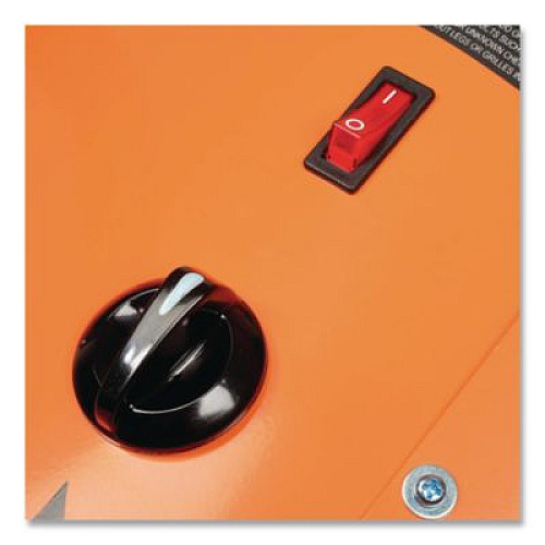 Global Industrial Electric Salamander Heater with Adjustable Thermostat 480 V, 30,000 W, 23.03 x 7.12 x 24.68, Orange (246068)