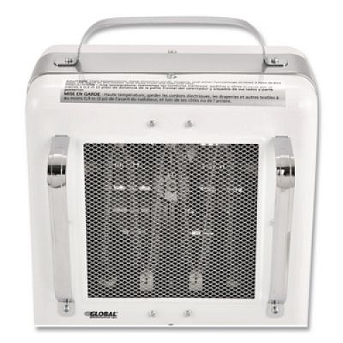 Global Industrial Portable Milkhouse Style Electric Heater, 1,500 W, 8 x 10.25 x 15.75, White (246098)